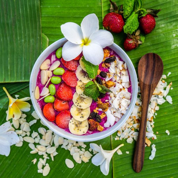 Smoothie bowl at Padang Padang Surf Camp