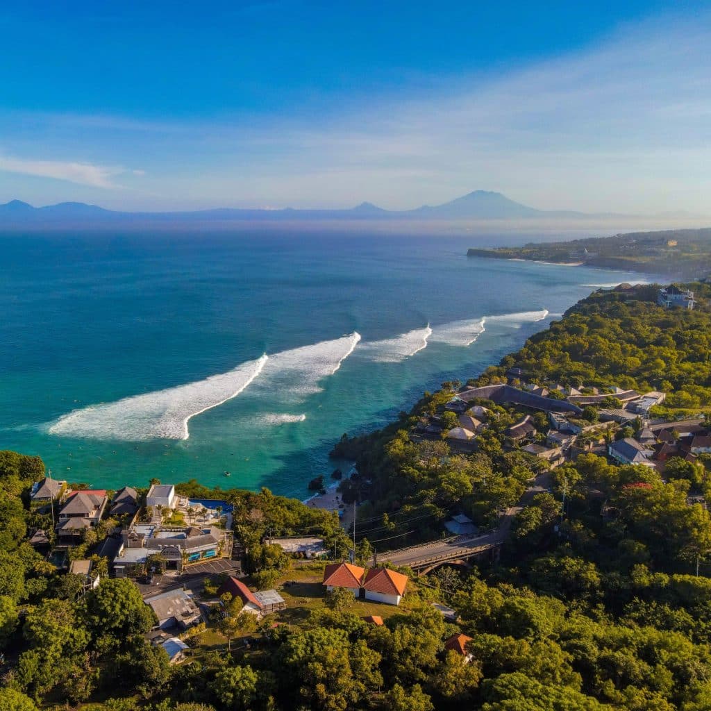 Overhead shot at Padang Padang.