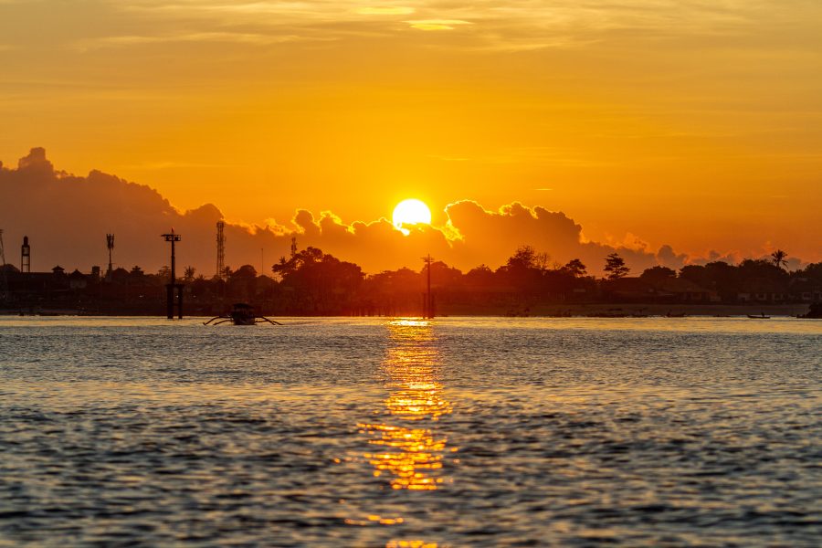 Sunrise from the boat at Airport Reefs