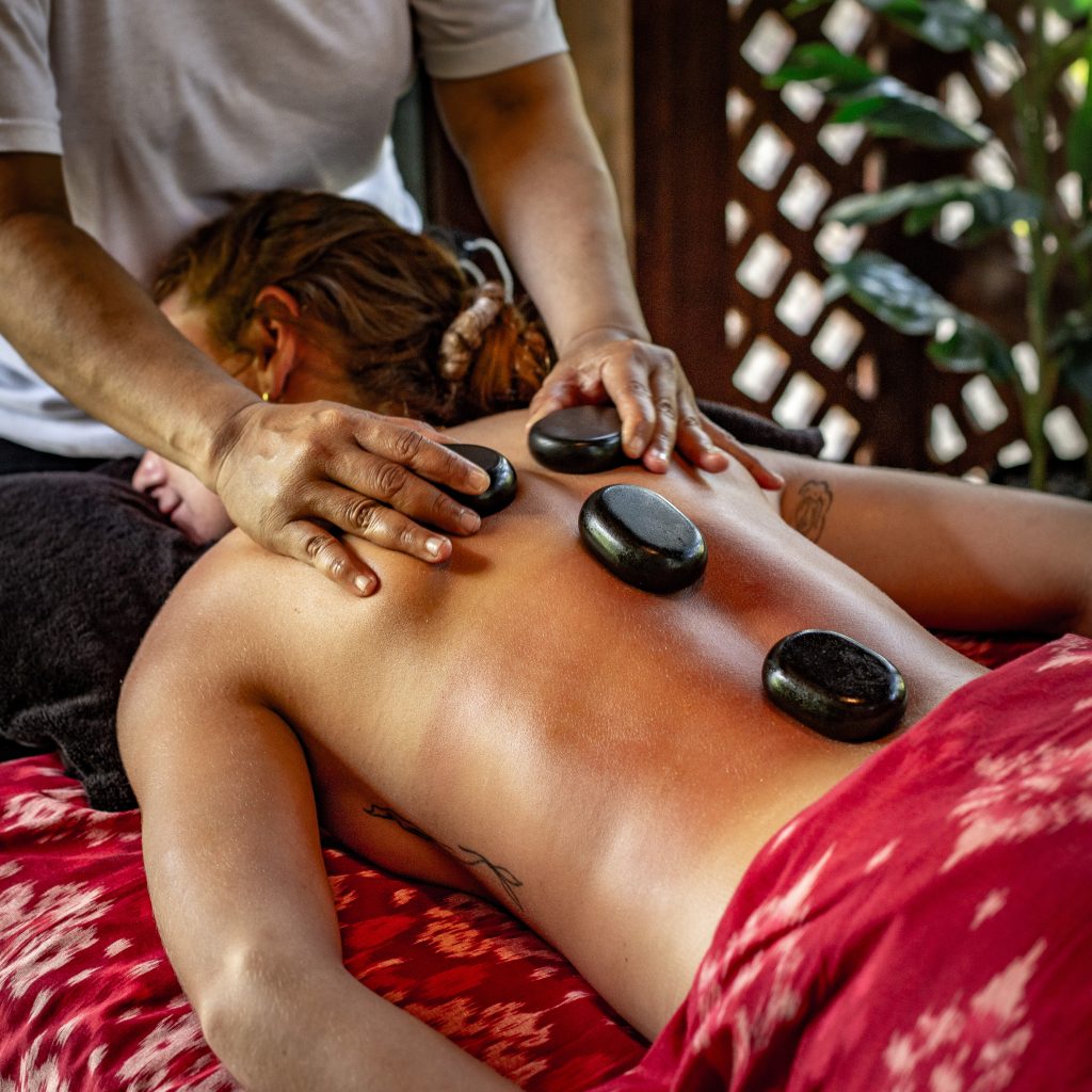 Bu Sara giving a massage