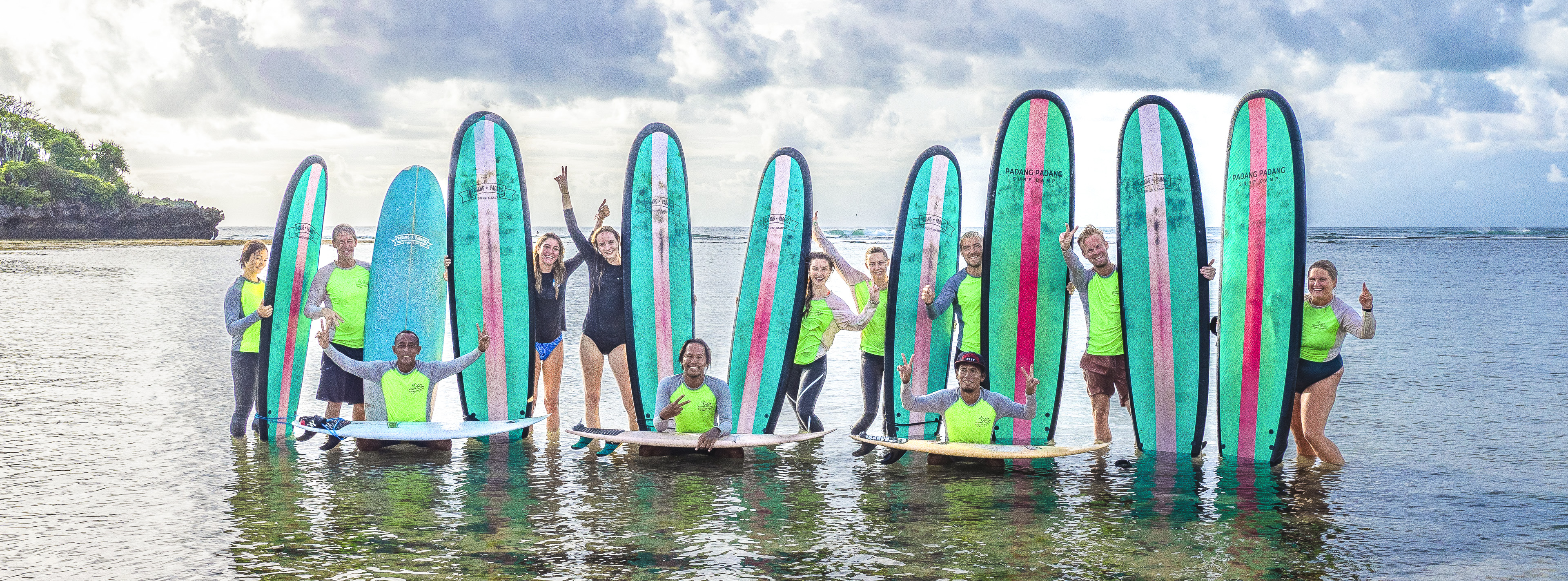 Group after surfing at Black Stone.