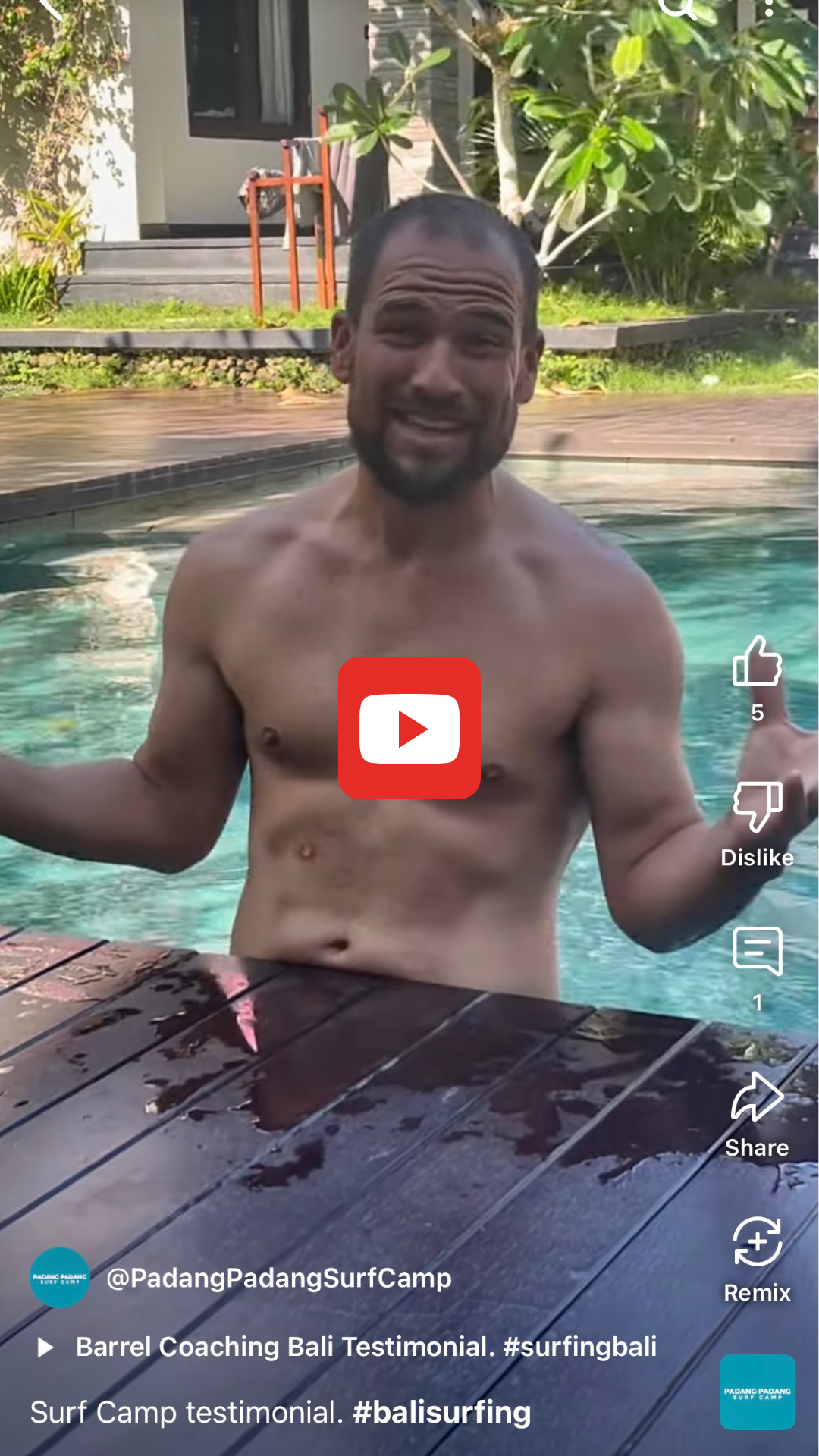 Bali Surf Camp Testimonial Video