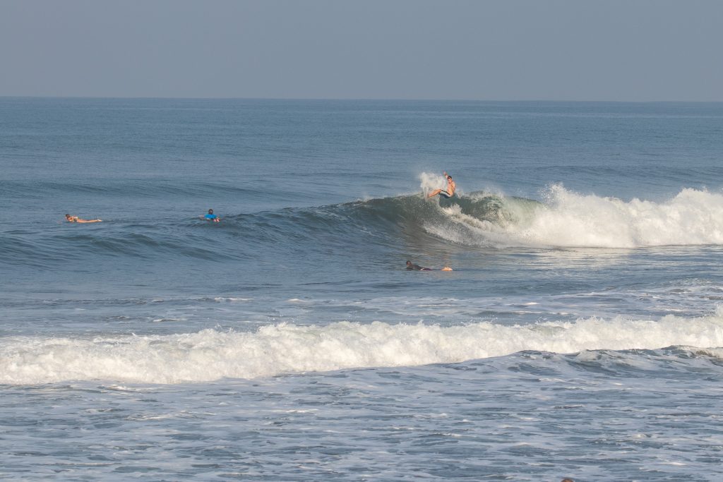 Surfing going off the lip.