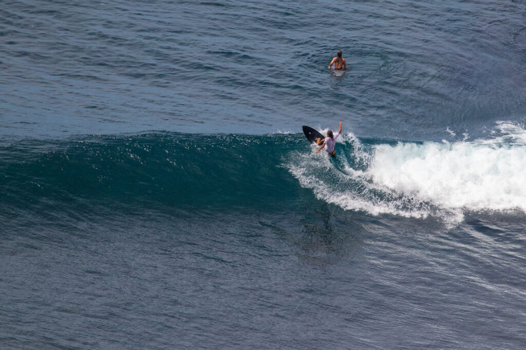 Surfer on a right-hander at Nyang Nyang