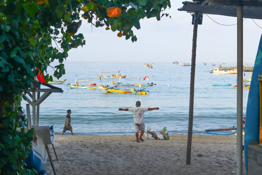 Beach life at Pantai Kedonganan.