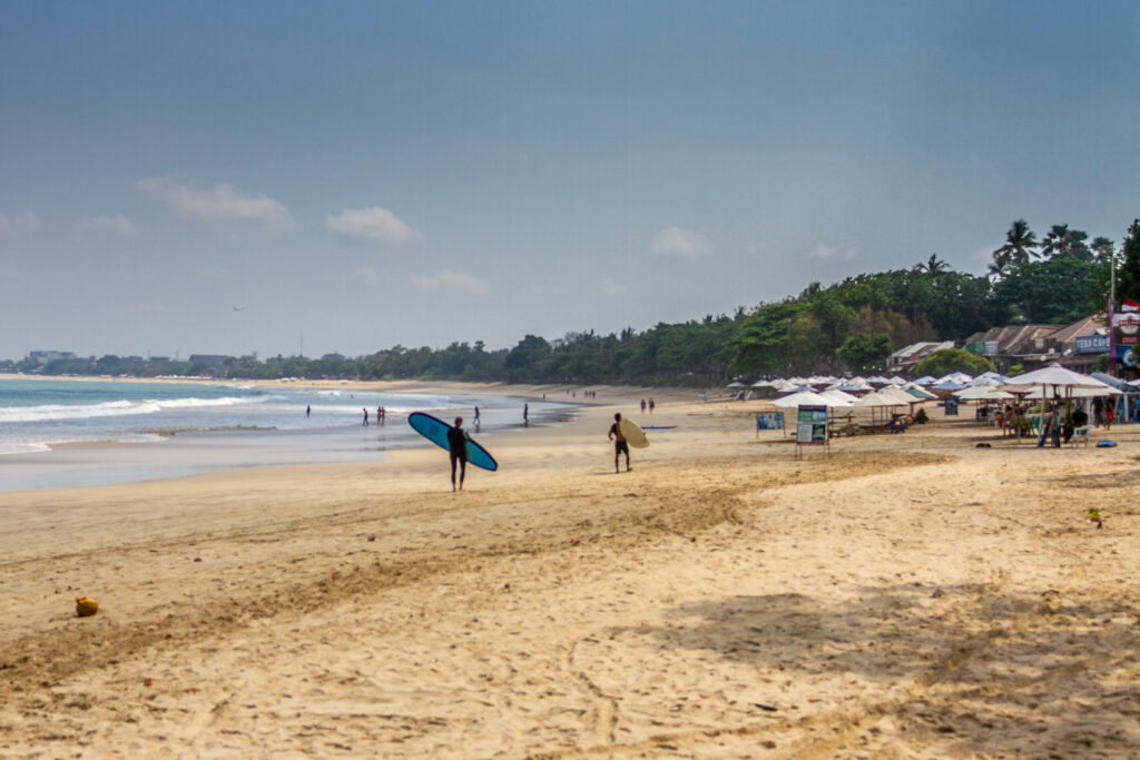 Jimbaran Beach looking north.