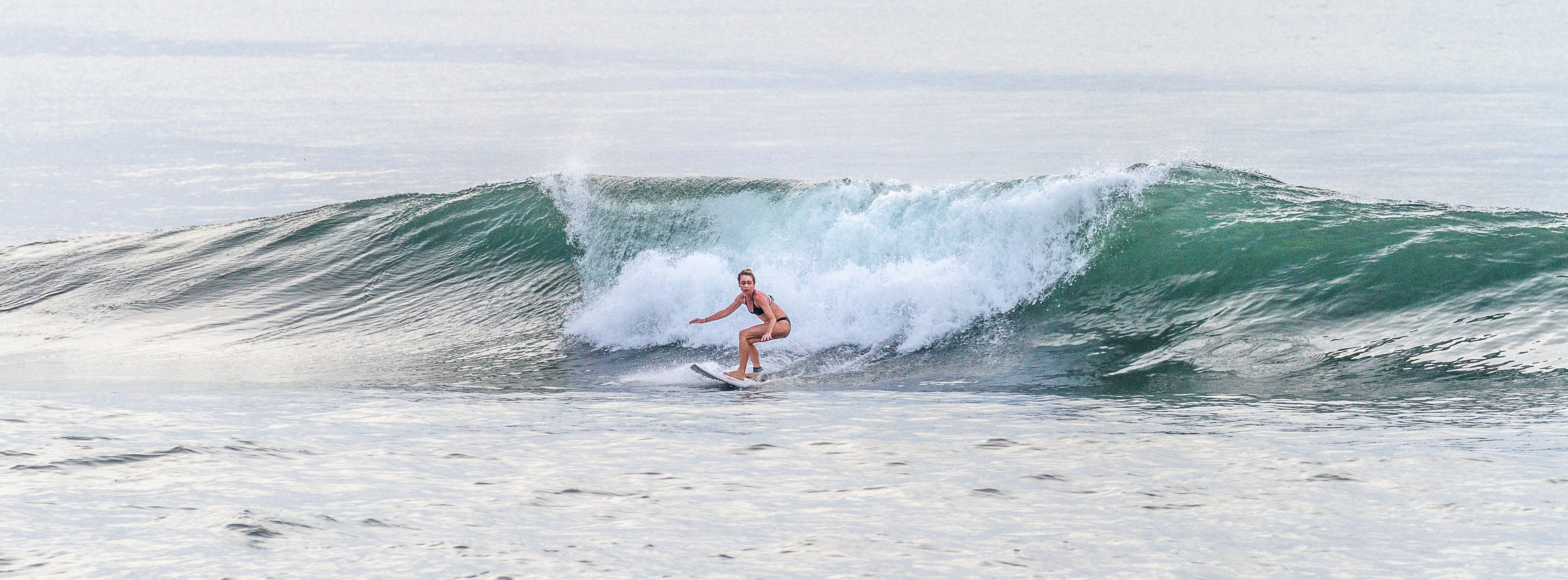 Surfer going right at KFC.