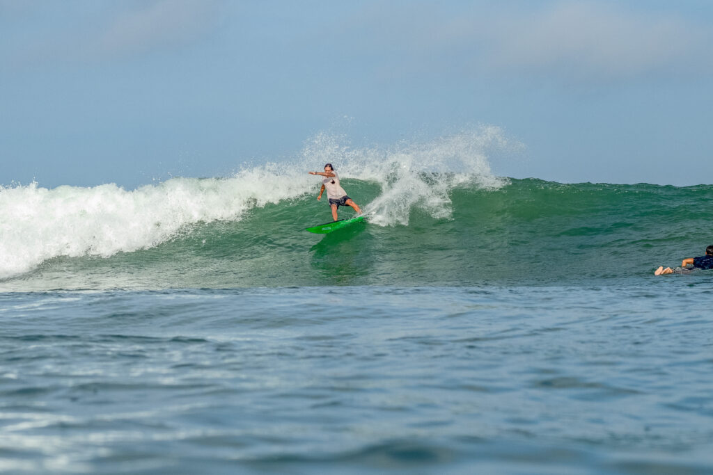 Head Coach Randy doing a cutback at Kuta Reef on High Tide.