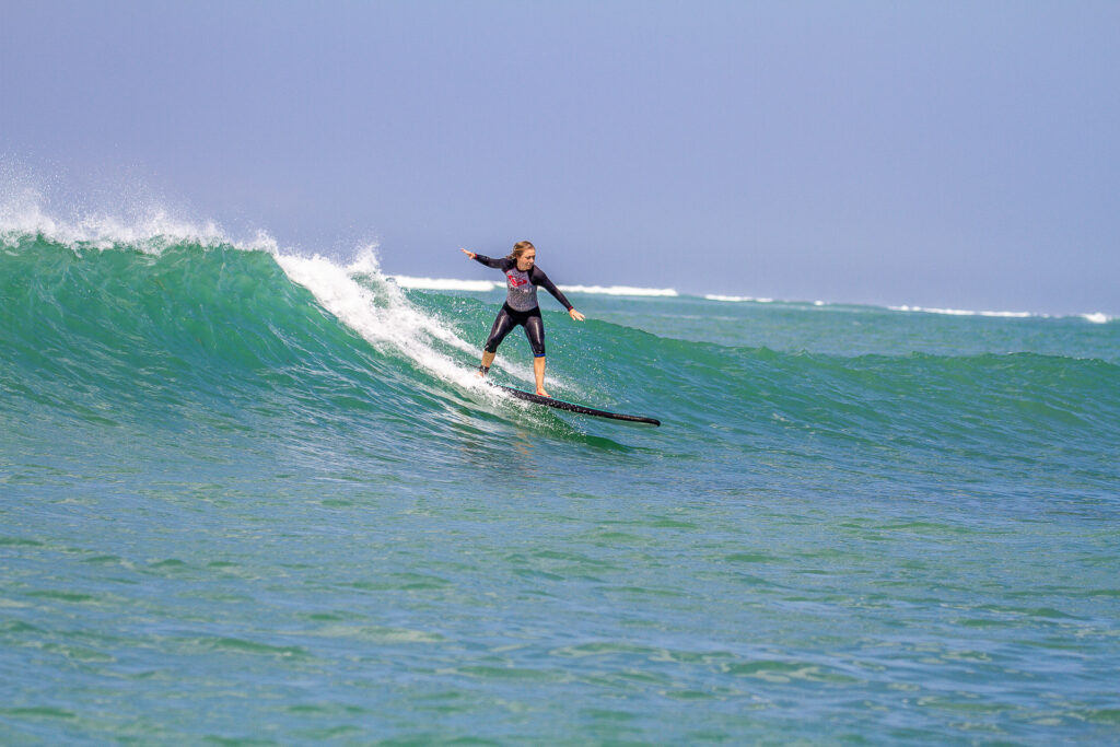 Surfer going left at Tower.