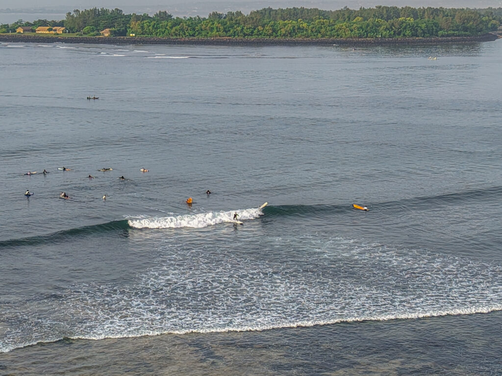 Drone view of Baby Reef, Sanur