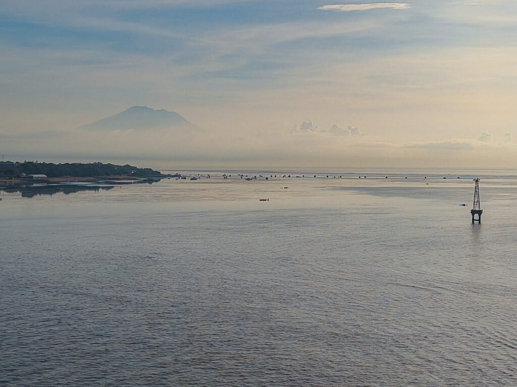 View of Mount Agung from Sanur.