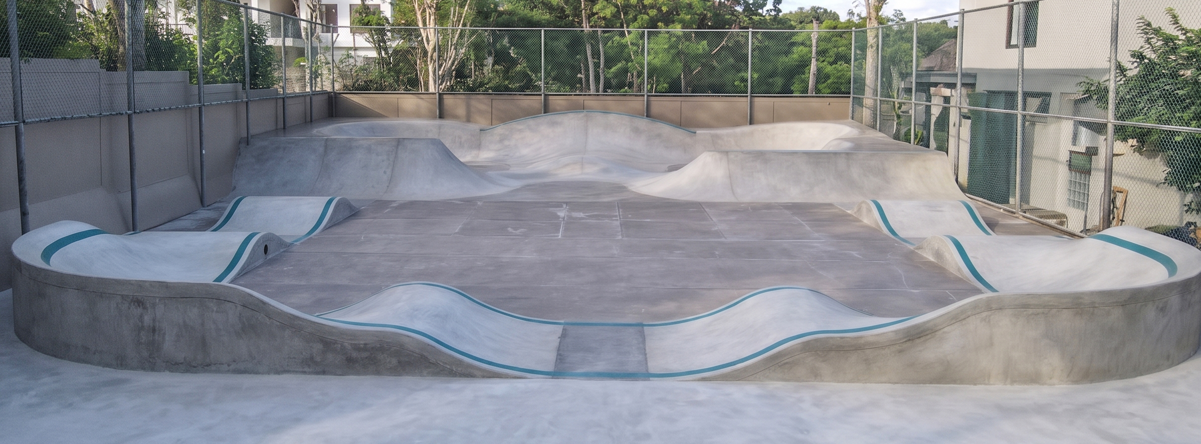 Surf skate park and pump track